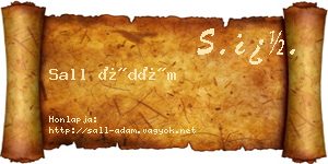 Sall Ádám névjegykártya
