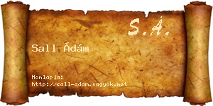 Sall Ádám névjegykártya